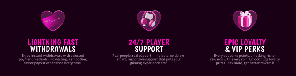 Fördelar med Slot Heart Casino