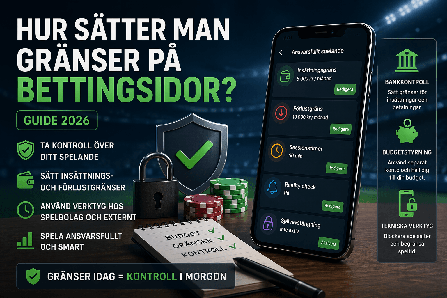 Hur sätter man gränser på bettingsidor? Guide 2026